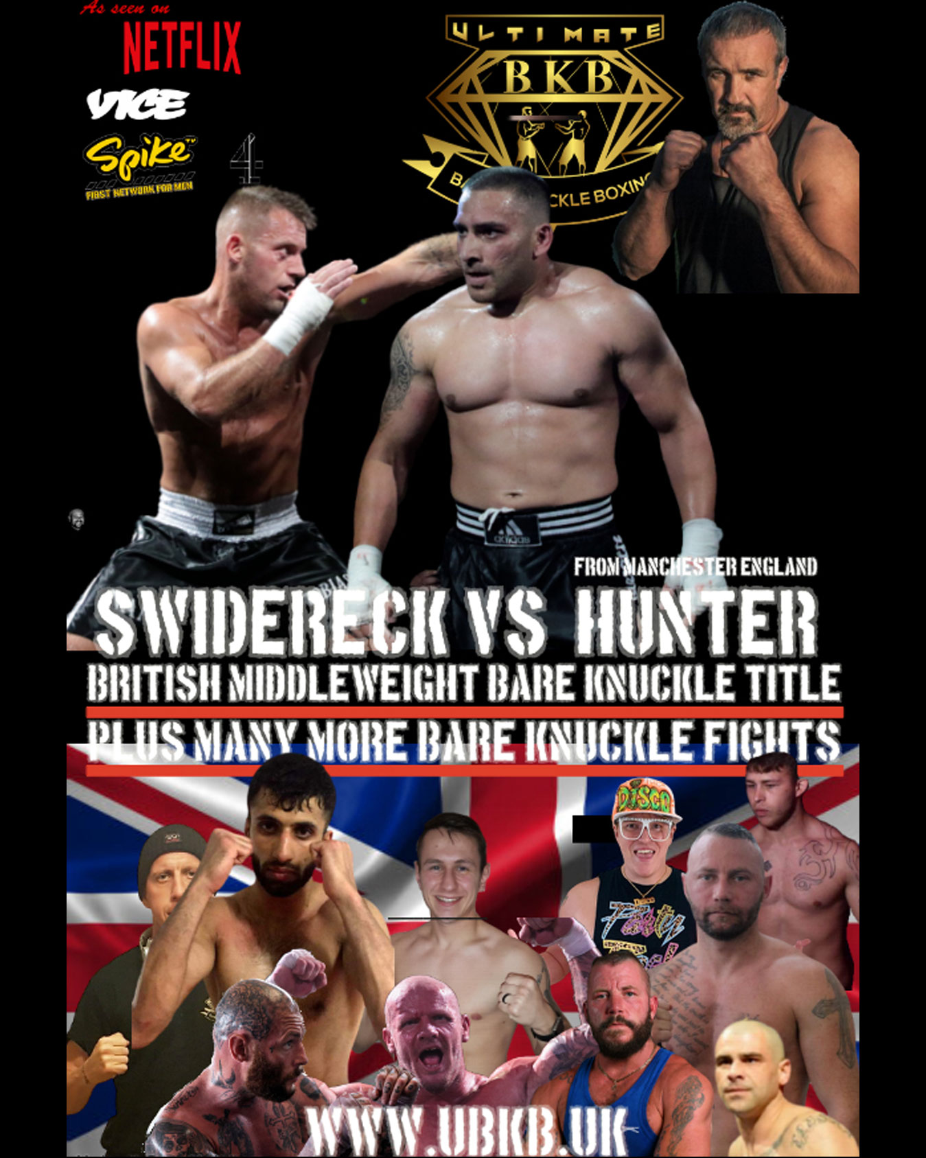 Ultimate Bare Knuckles Boxing - Swidereck vs Hunter Live on Combat Sports Now