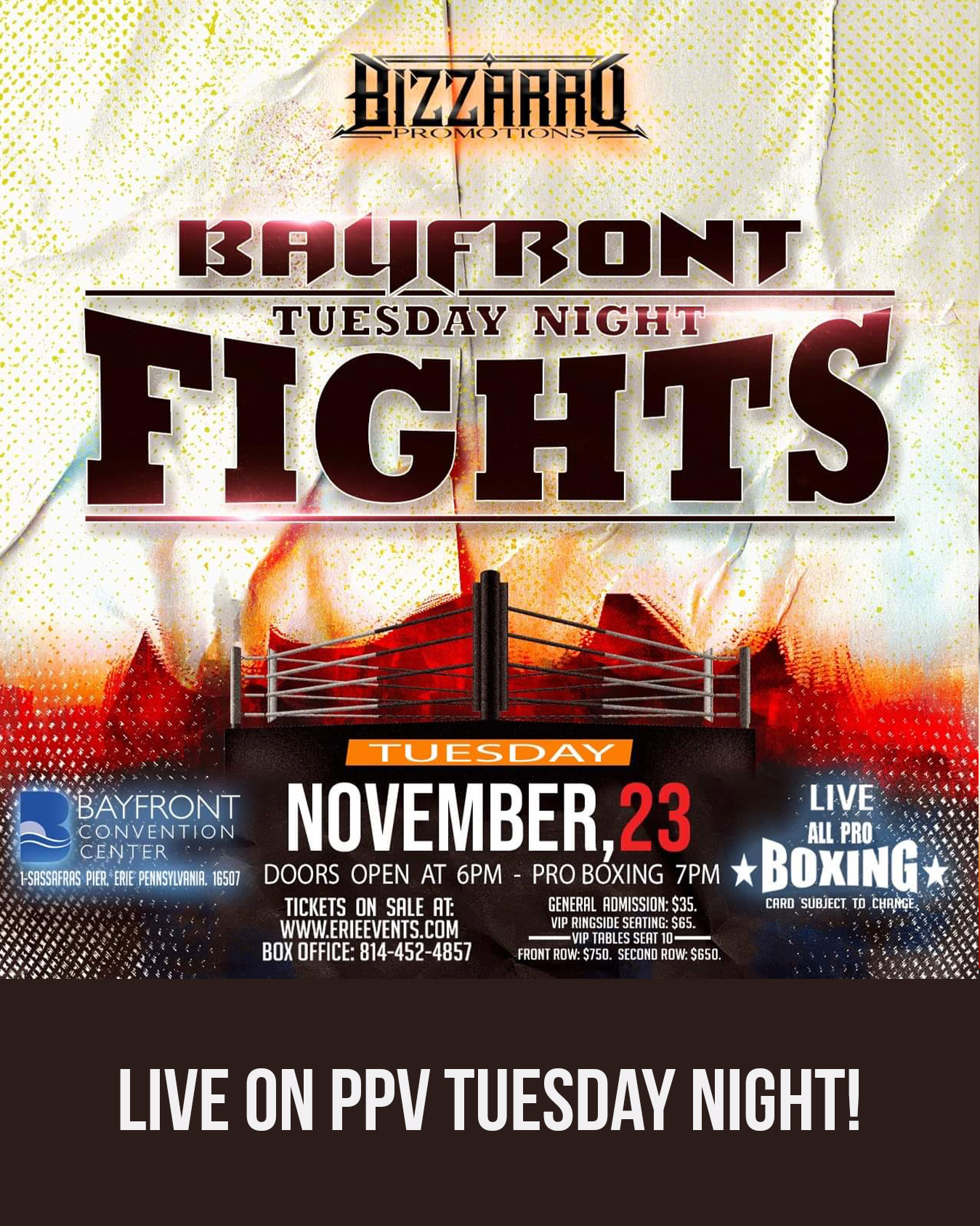 Bayfront Tuesday Night Fights Live on Combat Sports Now