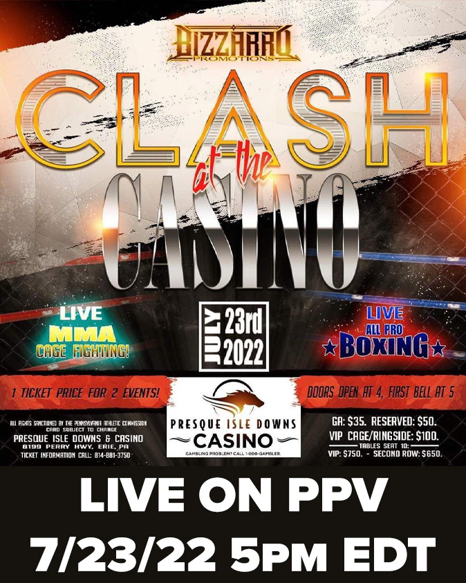 Clash at the Casino Live on Combat Sports Now
