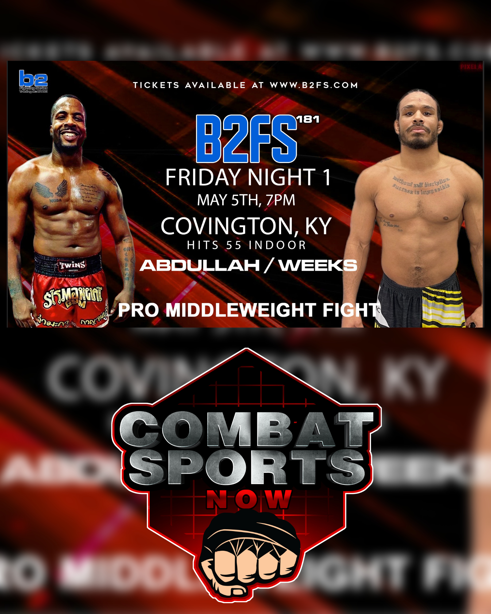 Watch B2 Fighting Series 181: Night One Friday on Combat Sports Now