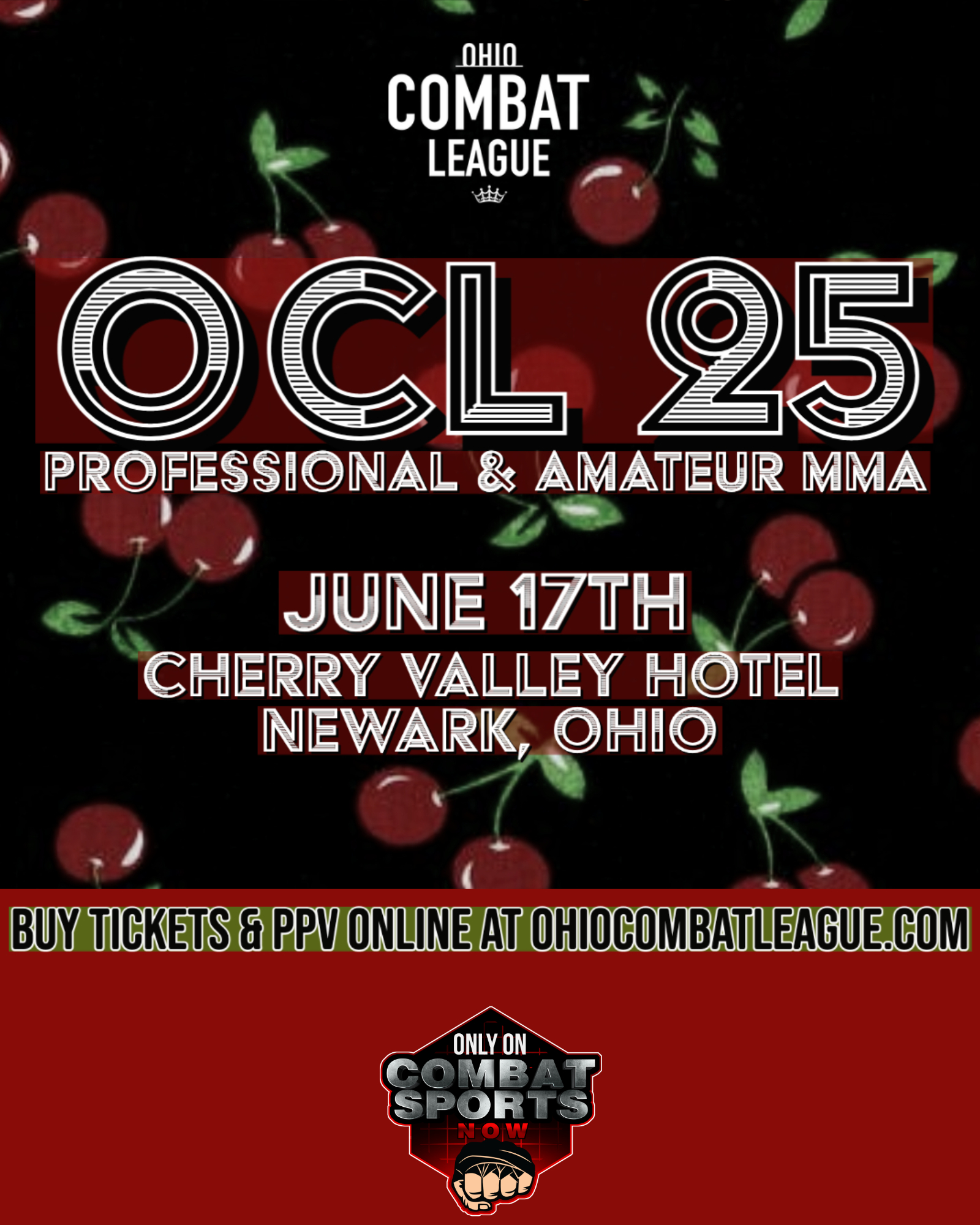 Ohio Combat League 25 Live on Combat Sports Now
