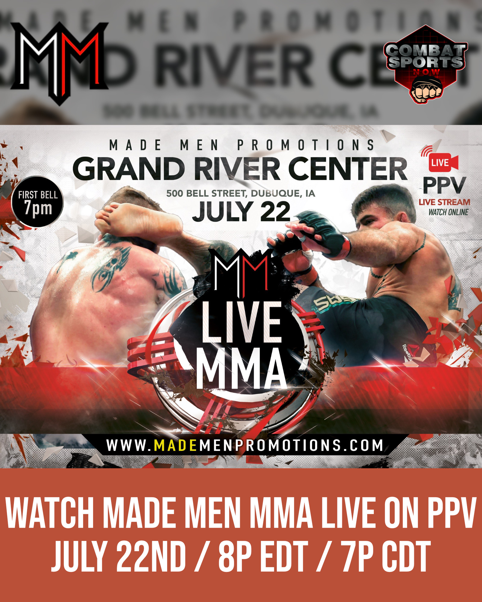 Made Men Promotions Live MMA at Grand River Center Live on Combat Sports Now