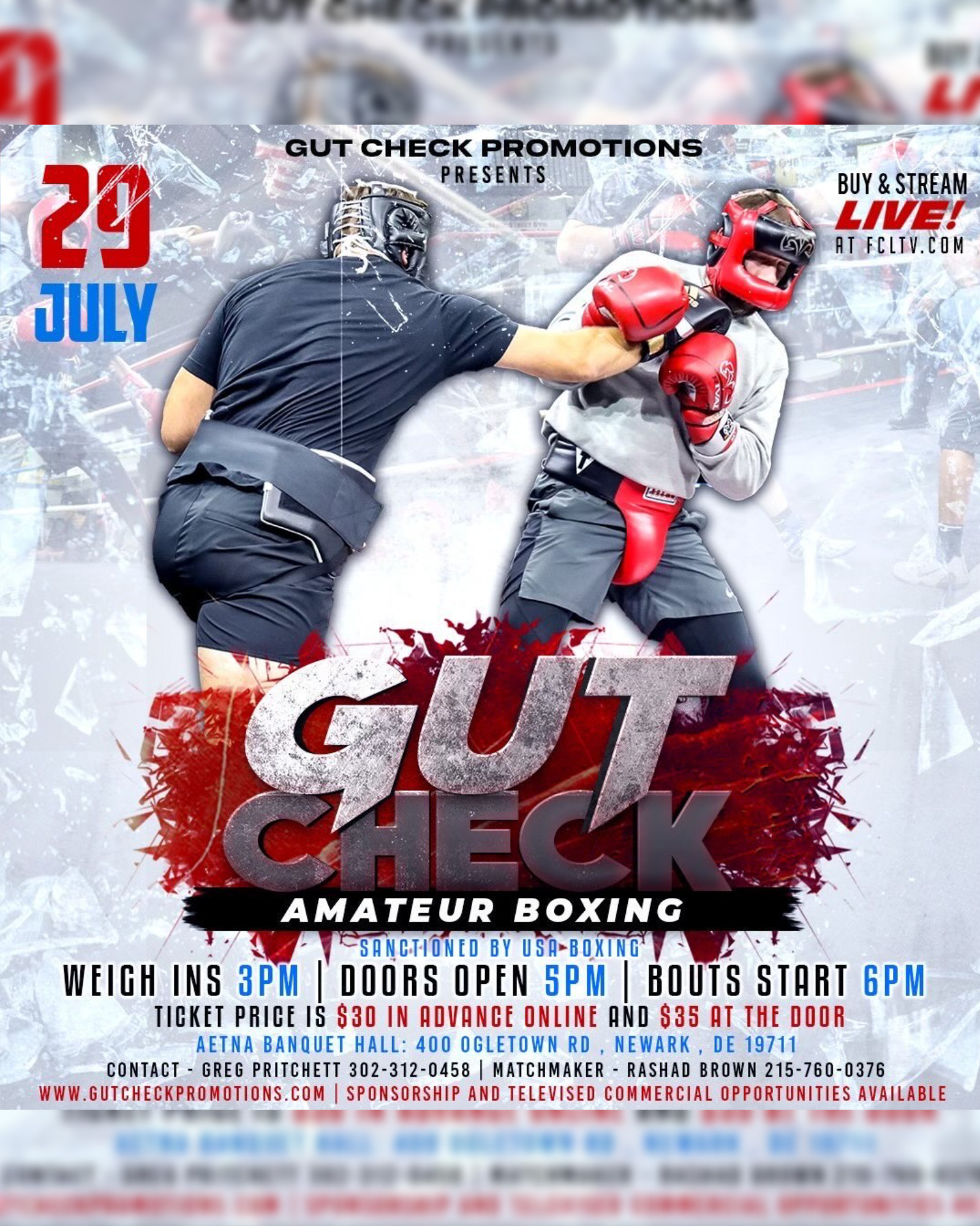 Watch FCLTV Gut Check Promotions Amateur Boxing on Combat Sports Now