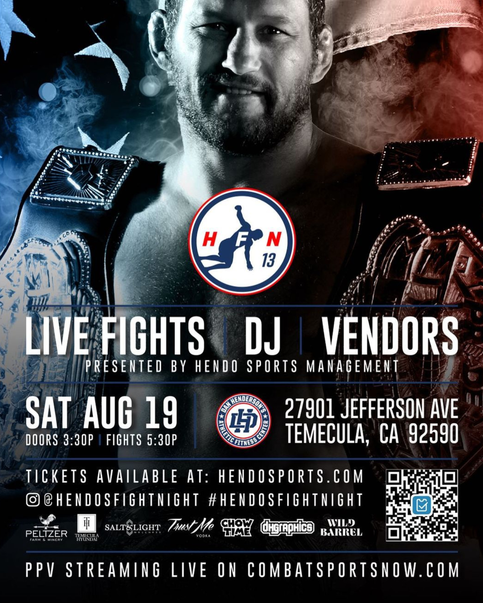 Hendo's Fight Night 13 Live on Combat Sports Now