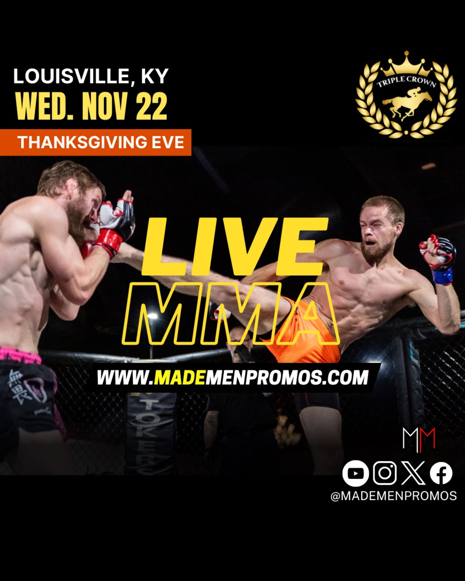 Watch Live MMA at Triple Crown 2 on Combat Sports Now