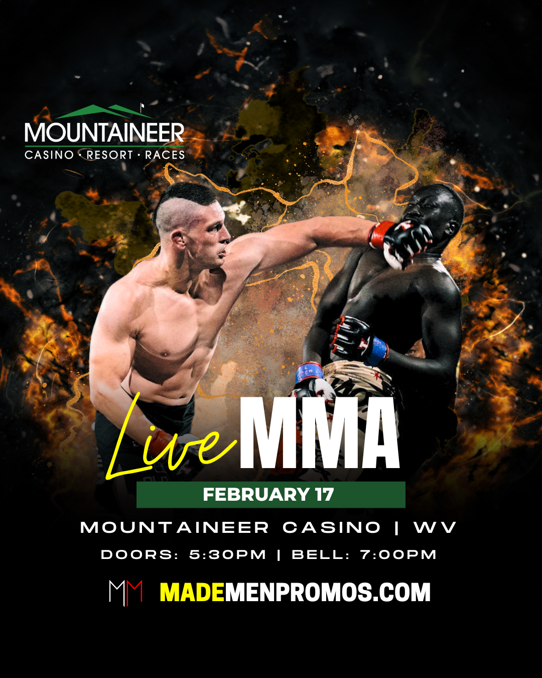 Watch Live MMA at Mountaineer Casino on Combat Sports Now