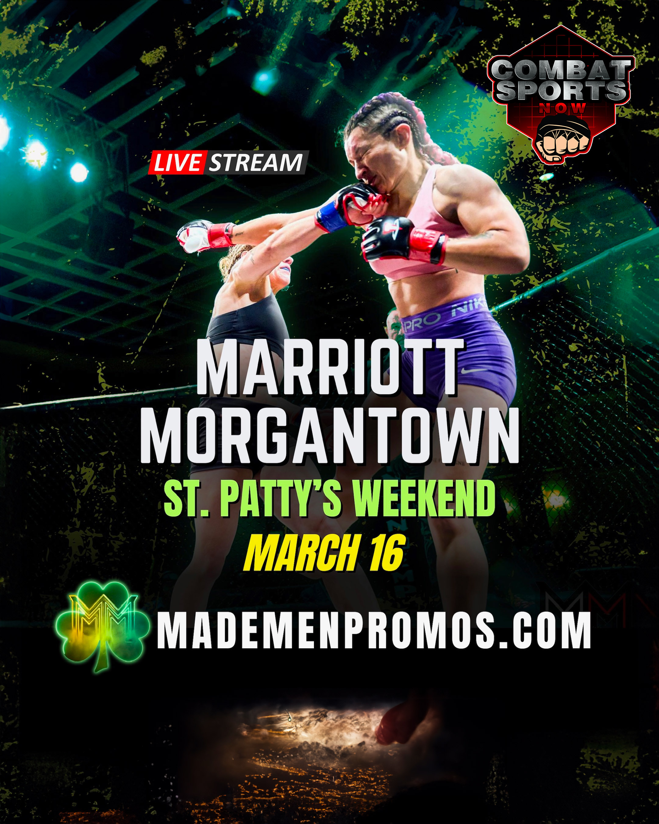 Watch Live MMA at Marriott Morgantown Waterfront Place 2 on Combat Sports Now