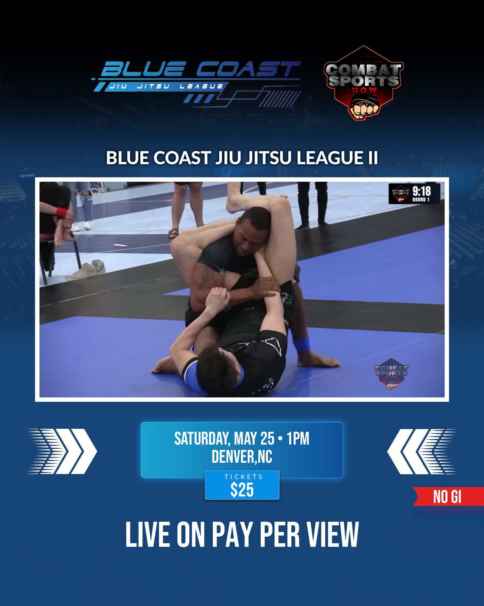 Blue Coast BJJ League Round 2 Live on Combat Sports Now