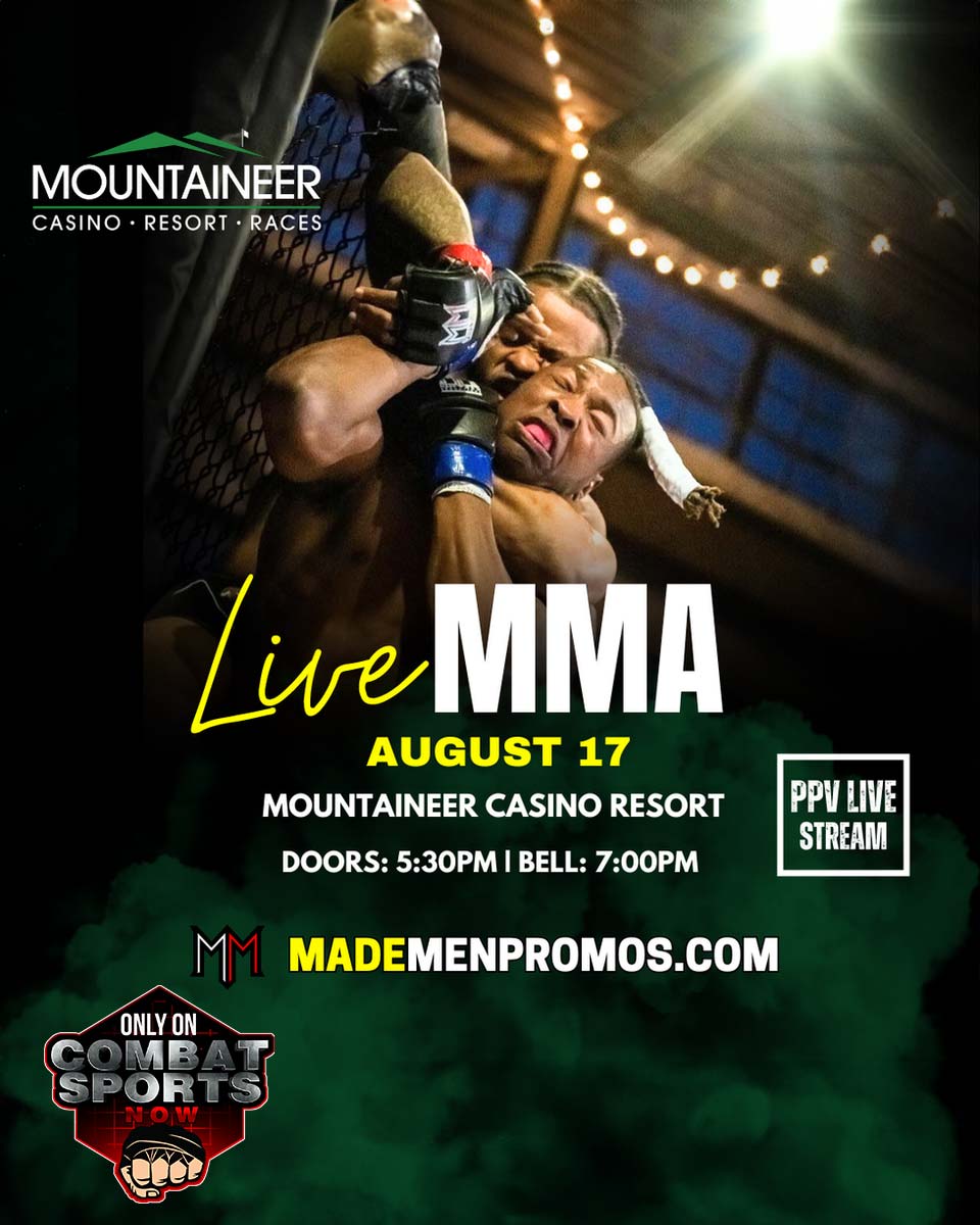 Watch Live MMA at Mountaineer Casino 6 on Combat Sports Now