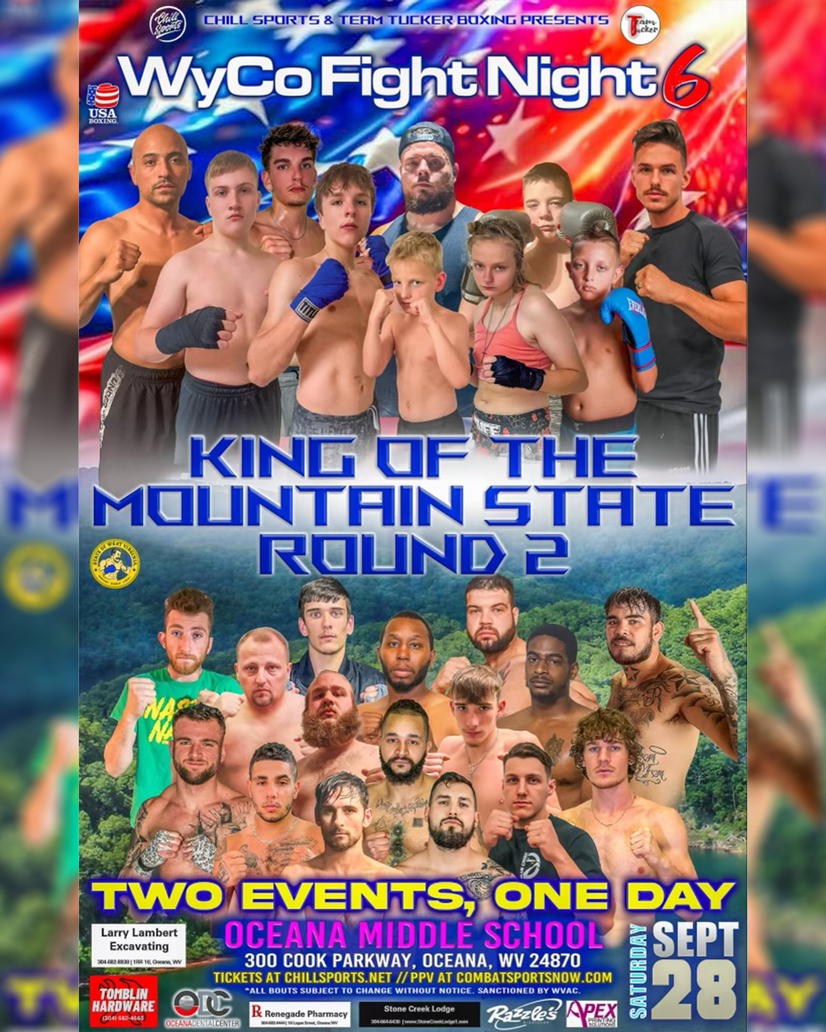 WyCo Fight Night 6 & 2024 King of the Mountain State Round 2 Live on Combat Sports Now