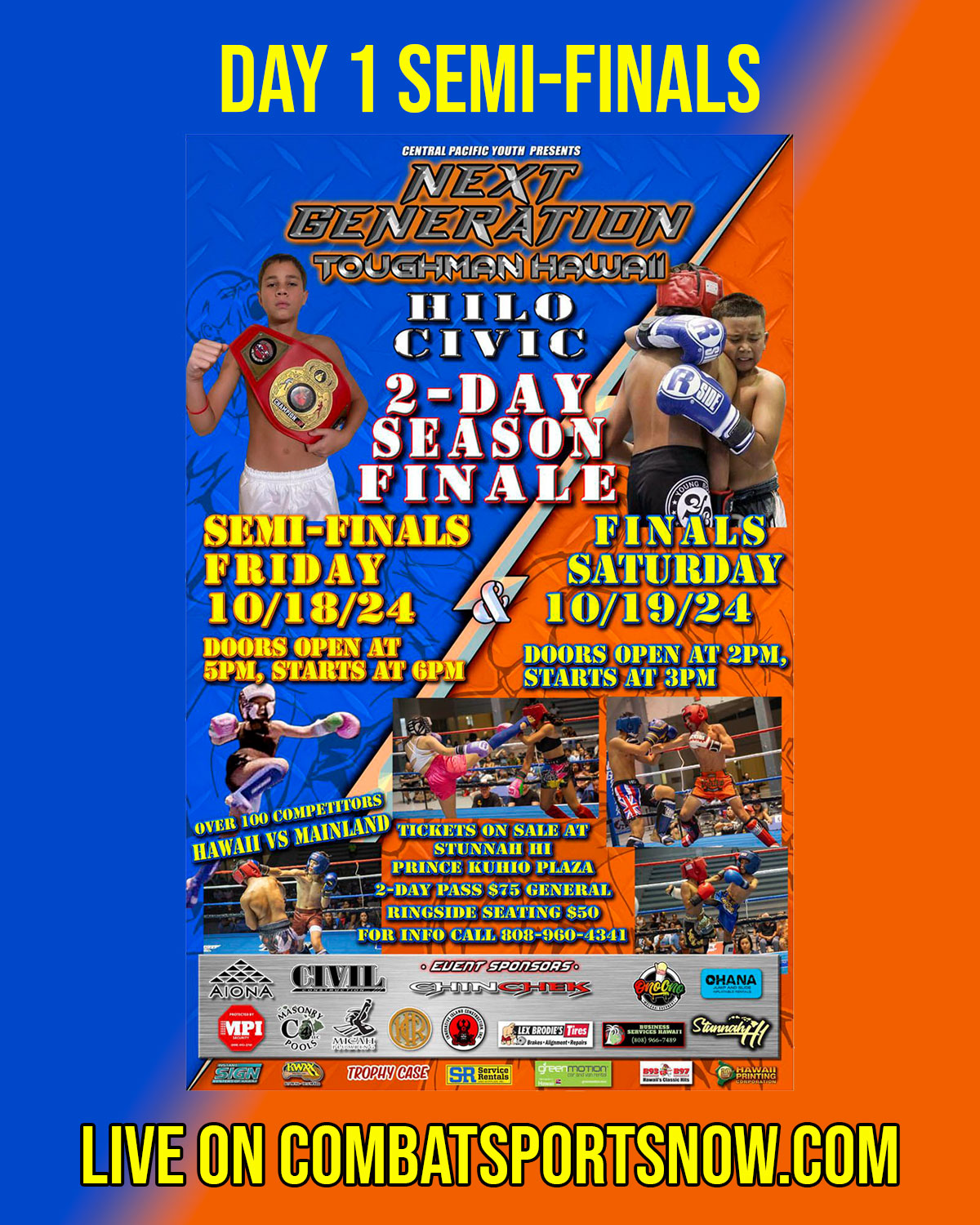 Next Generation Toughman Hawaii Day 1 Live on Combat Sports Now